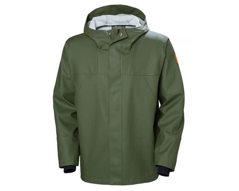 Helly Hansen Workwear Storm Waterproof Rain Jacket Green XL