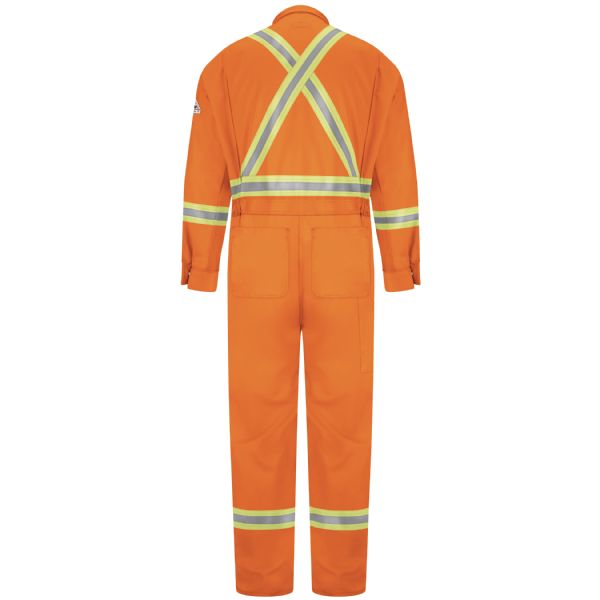 BULWARK Orange PREMIUM COVERALL WITH CSA COMPLIANT REFLECTIVE TRIM - EXCEL FR (CLBC) - True Safety Gear