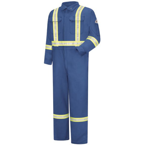 BULWARK Royal Blue PREMIUM COVERALL WITH CSA COMPLIANT REFLECTIVE TRIM, 7OZ - EXCEL FR (CTBA) - True Safety Gear